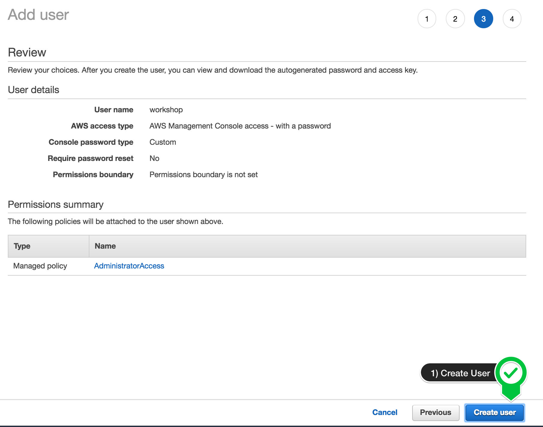 Attach the AdministratorAccess