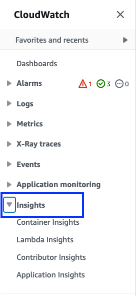Open Container Insights Dashboard